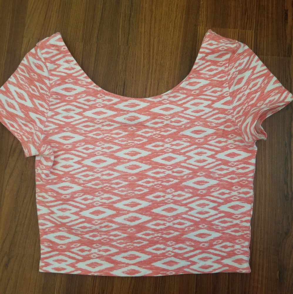 H&M Pink Aztec Crop Top